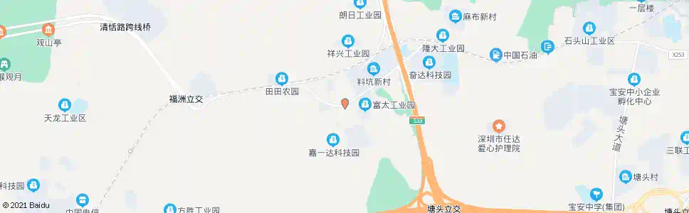 深圳石岩料坑村_公交站地图_深圳公交_妙搜公交查询2024