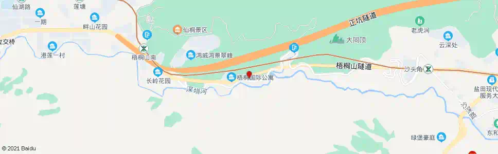 深圳梧桐山隧道_公交站地图_深圳公交_妙搜公交查询2024