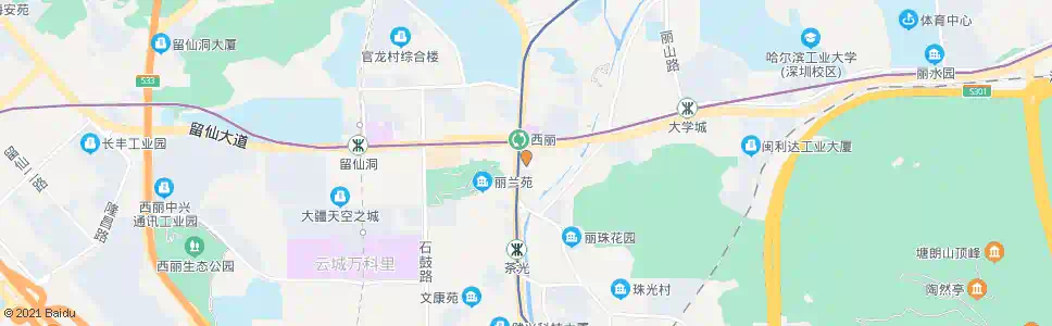 深圳西丽法庭2_公交站地图_深圳公交_妙搜公交查询2024