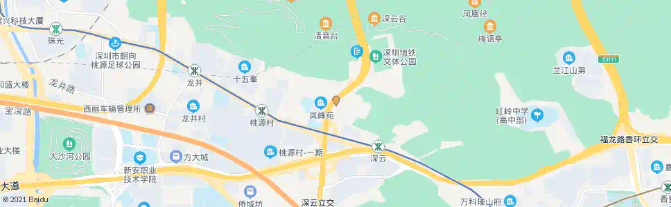 深圳香瑞园_公交站地图_深圳公交_妙搜公交查询2024