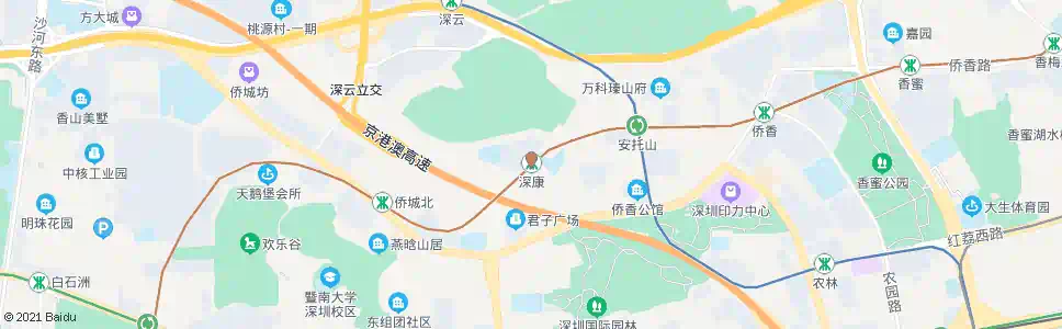 深圳深康站_公交站地图_深圳公交_妙搜公交查询2024