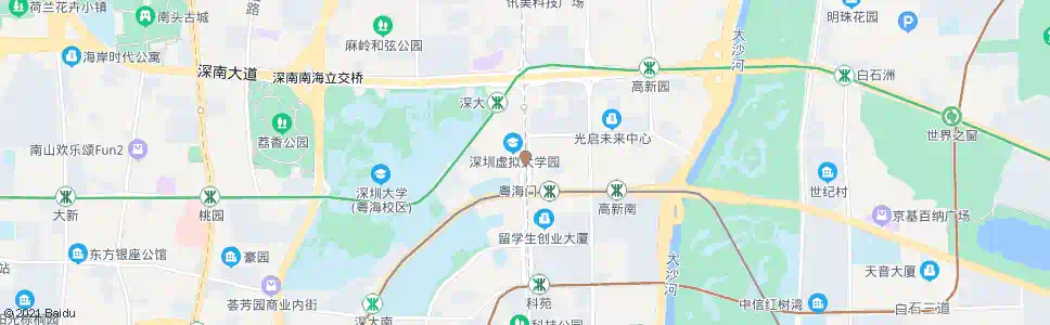 深圳深港产学研基地_公交站地图_深圳公交_妙搜公交查询2024