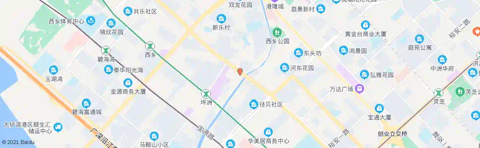 深圳西乡步行街_公交站地图_深圳公交_妙搜公交查询2024