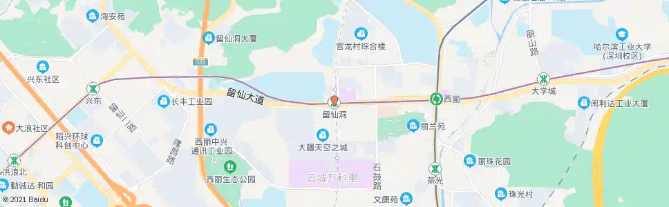 深圳留仙洞站_公交站地图_深圳公交_妙搜公交查询2024