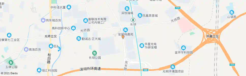 深圳东长长凤路口_公交站地图_深圳公交_妙搜公交查询2024