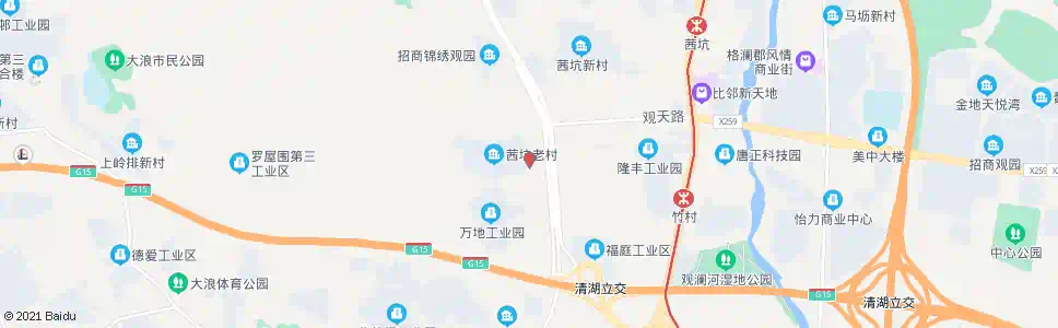 深圳茜坑老村综合市场_公交站地图_深圳公交_妙搜公交查询2024