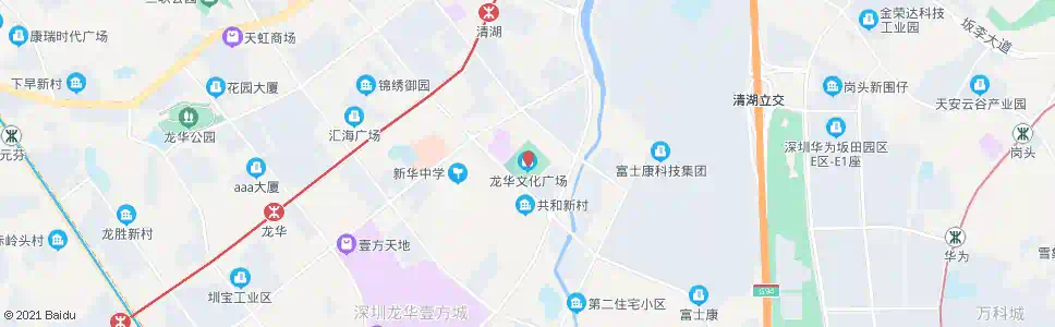 深圳龙华文化广场_公交站地图_深圳公交_妙搜公交查询2024