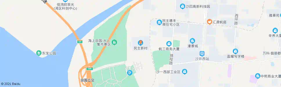 深圳民主村委_公交站地图_深圳公交_妙搜公交查询2024