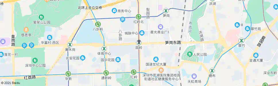 深圳园岭村_公交站地图_深圳公交_妙搜公交查询2024