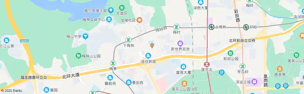 深圳梅林中学_公交站地图_深圳公交_妙搜公交查询2024