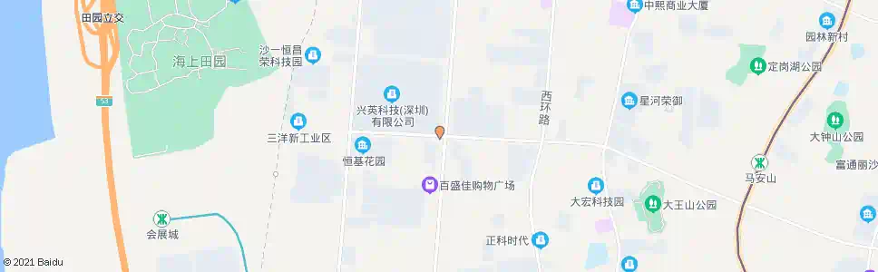 深圳蚝一西部工业园_公交站地图_深圳公交_妙搜公交查询2024