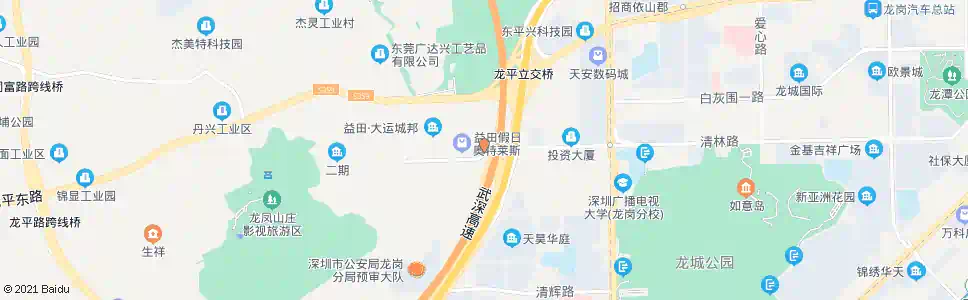 深圳大运城邦_公交站地图_深圳公交_妙搜公交查询2024