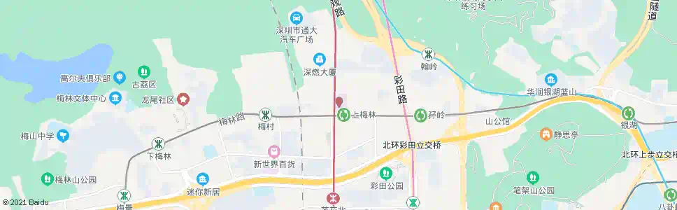 深圳上梅林地铁站_公交站地图_深圳公交_妙搜公交查询2024