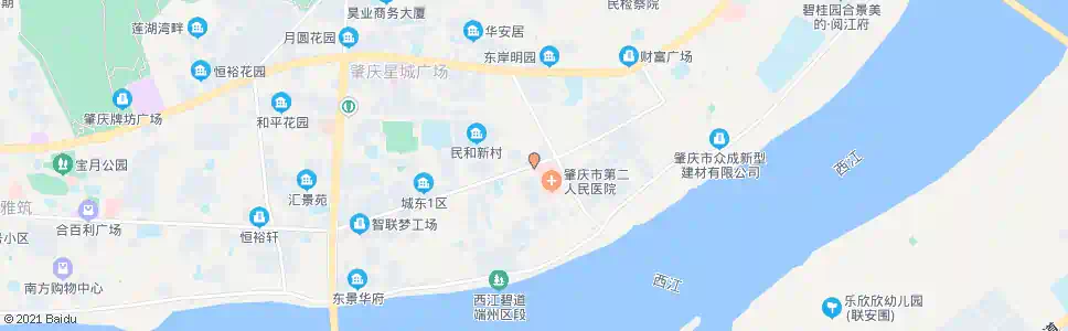 肇庆市二医院_公交站地图_肇庆公交_妙搜公交查询2024