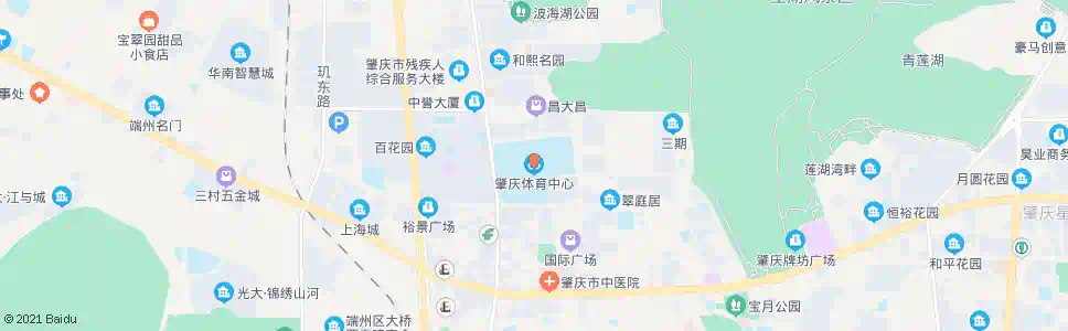 肇庆体育中心_公交站地图_肇庆公交_妙搜公交查询2024