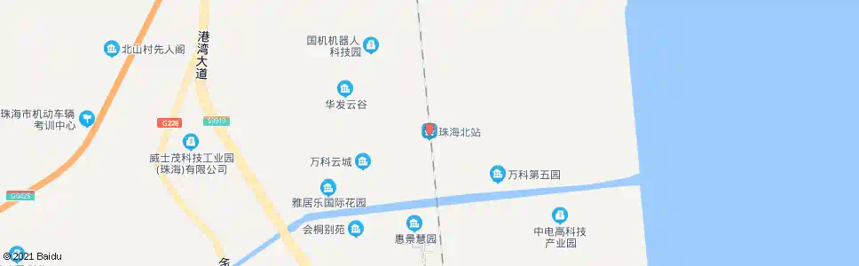 珠海北七路北_公交站地图_珠海公交_妙搜公交查询2024