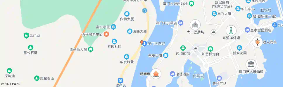 珠海湾仔旅游码头_公交站地图_珠海公交_妙搜公交查询2024