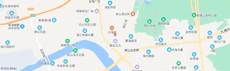 珠海千鹤广场_公交站地图_珠海公交_妙搜公交查询2024