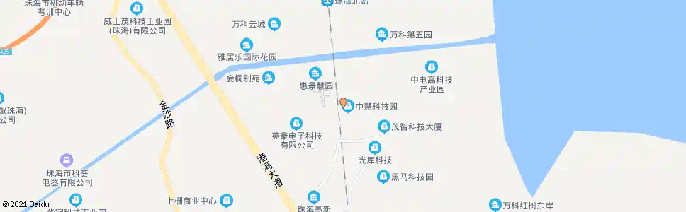 珠海科技六路中_公交站地图_珠海公交_妙搜公交查询2024