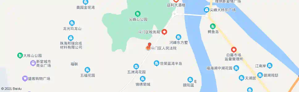 珠海斗门检察院_公交站地图_珠海公交_妙搜公交查询2024