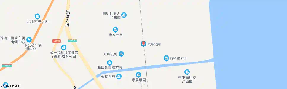 珠海北七路中_公交站地图_珠海公交_妙搜公交查询2024