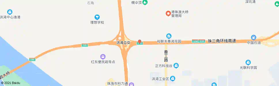 珠海洪湾电厂_公交站地图_珠海公交_妙搜公交查询2024