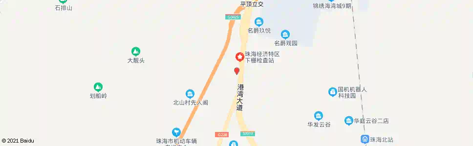 珠海下栅检查站_公交站地图_珠海公交_妙搜公交查询2024