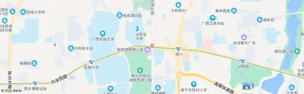 南宁相思湖东大学路口_公交站地图_南宁公交_妙搜公交查询2024