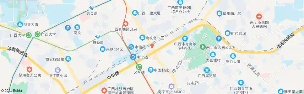 南宁友爱中华路口_公交站地图_南宁公交_妙搜公交查询2024