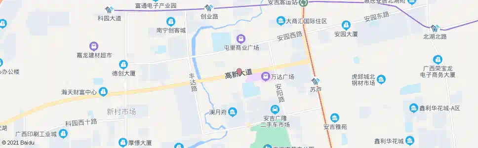 南宁高新发展路口_公交站地图_南宁公交_妙搜公交查询2024