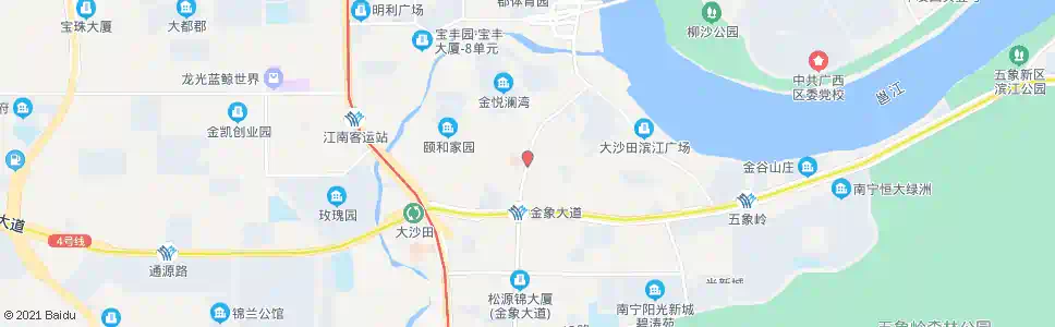 南宁金象大道锦绣路口_公交站地图_南宁公交_妙搜公交查询2024