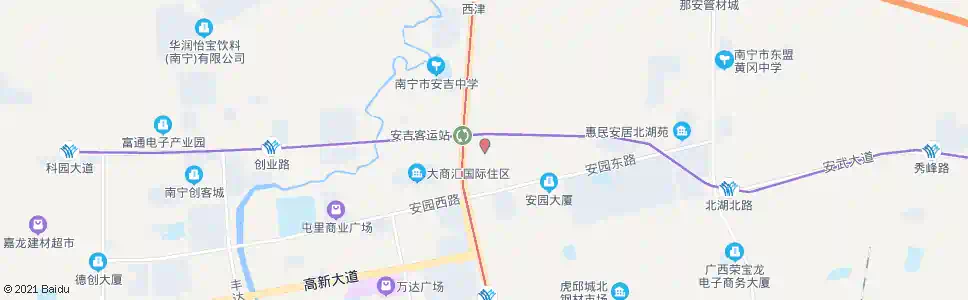 南宁安吉路口_公交站地图_南宁公交_妙搜公交查询2024