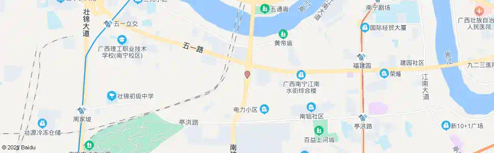 南宁南建五一立交_公交站地图_南宁公交_妙搜公交查询2024