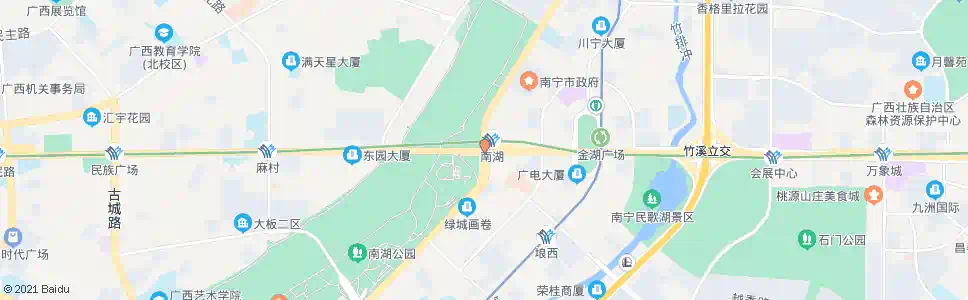 南宁滨湖广场_公交站地图_南宁公交_妙搜公交查询2024