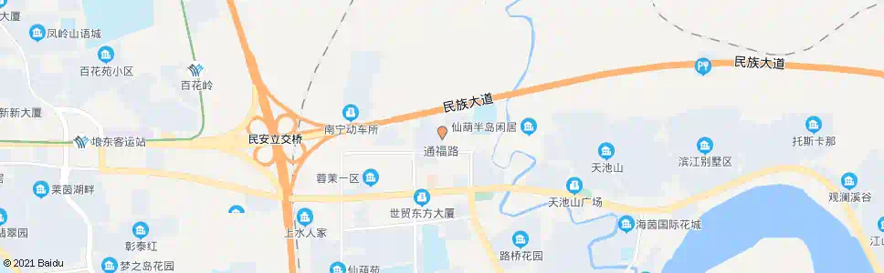 南宁通福北二里_公交站地图_南宁公交_妙搜公交查询2024