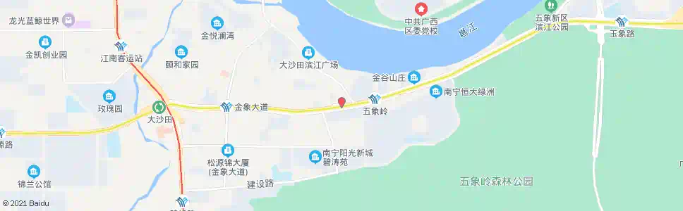 南宁银沙五象路口_公交站地图_南宁公交_妙搜公交查询2024