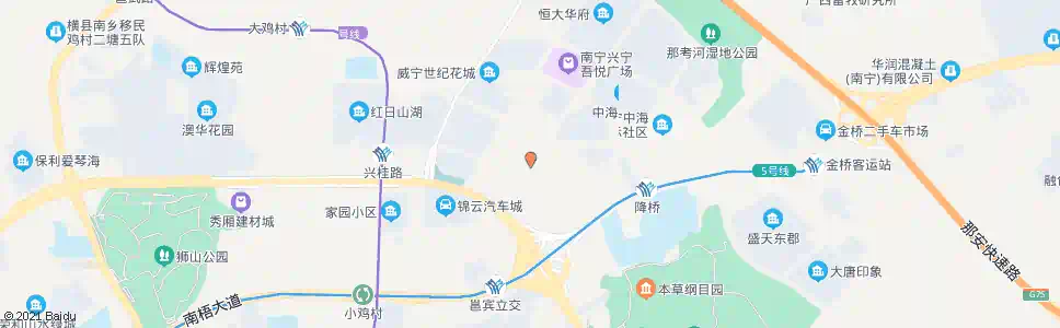 南宁兴桂金川路口_公交站地图_南宁公交_妙搜公交查询2024