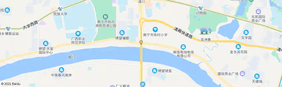 南宁江北清川桥_公交站地图_南宁公交_妙搜公交查询2024