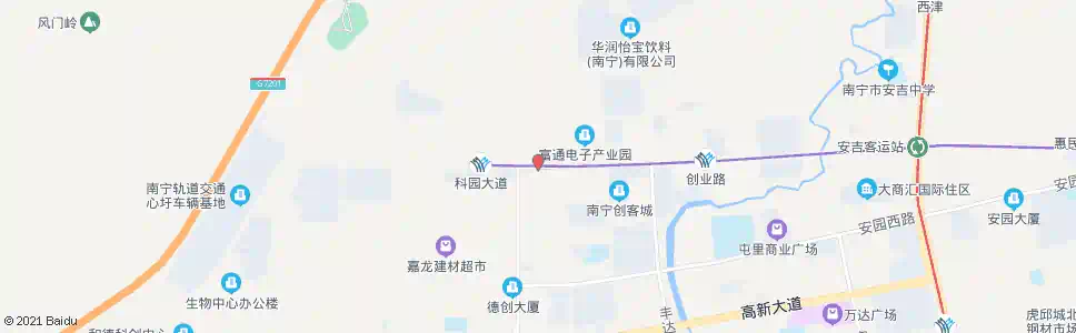 南宁振兴科园路口_公交站地图_南宁公交_妙搜公交查询2024