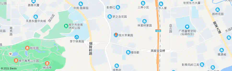 南宁凤岭恒大苹果园_公交站地图_南宁公交_妙搜公交查询2024