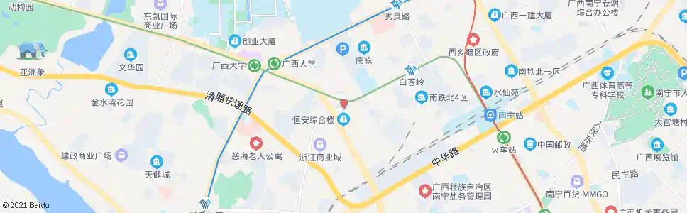 南宁衡阳北大路口_公交站地图_南宁公交_妙搜公交查询2024