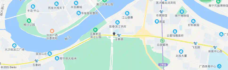 南宁五象大桥南_公交站地图_南宁公交_妙搜公交查询2024