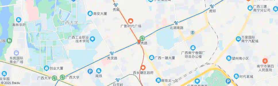 南宁友爱明秀路口(临时取消)_公交站地图_南宁公交_妙搜公交查询2024