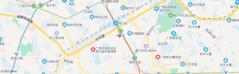 南宁华东朝阳路口_公交站地图_南宁公交_妙搜公交查询2024