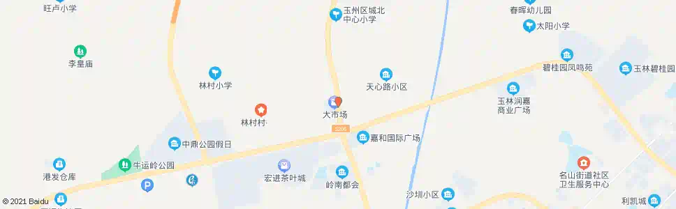 玉林大市场_公交站地图_玉林公交_妙搜公交查询2024