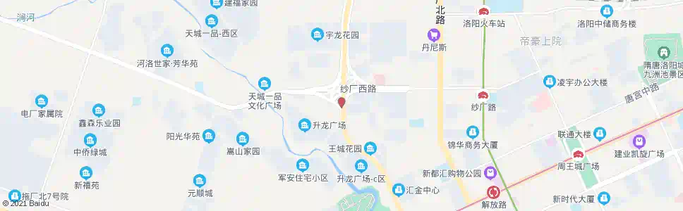 洛阳纱厂西路王城大道口西_公交站地图_洛阳公交_妙搜公交查询2024