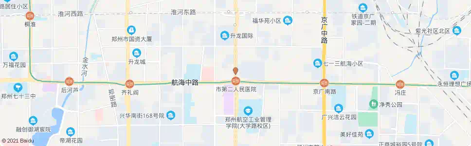 郑州大学路航海路_公交站地图_郑州公交_妙搜公交查询2024