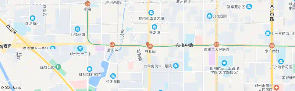 郑州嵩山路航海路_公交站地图_郑州公交_妙搜公交查询2024