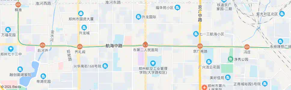 郑州市二院_公交站地图_郑州公交_妙搜公交查询2024