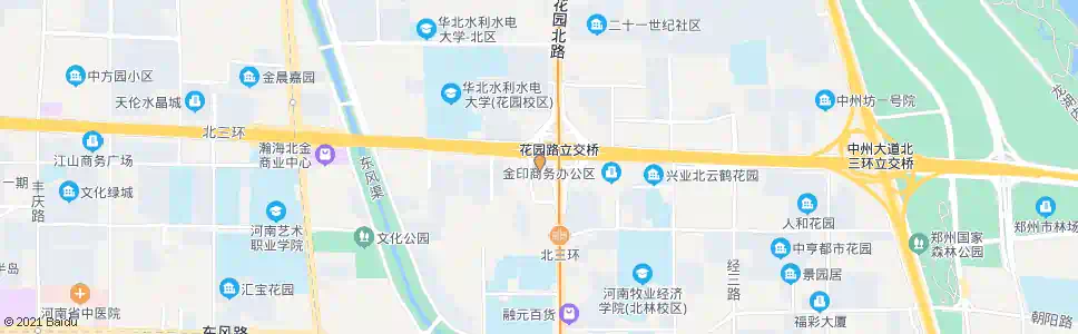 郑州花园路北三环_公交站地图_郑州公交_妙搜公交查询2024